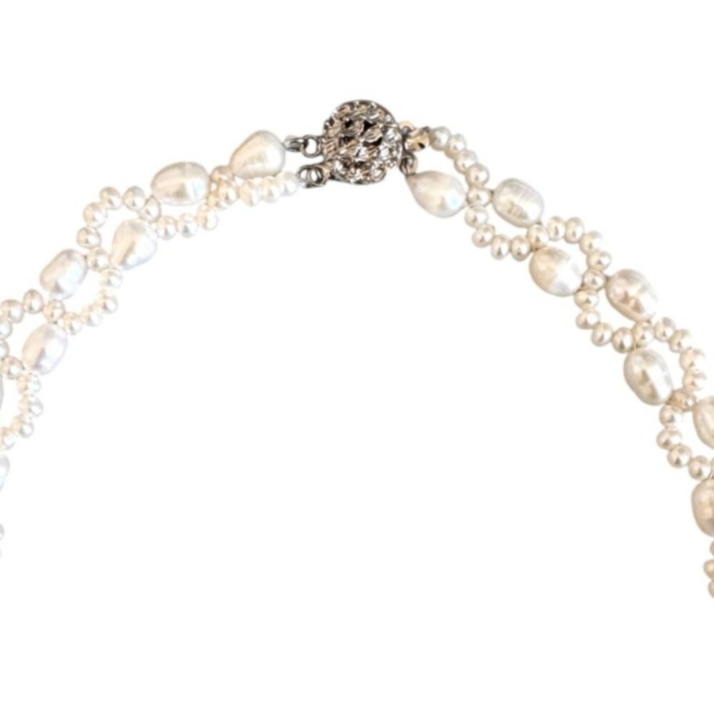Natural Fresh Water White Pearl Necklace #7099 - Picture 8 of 8